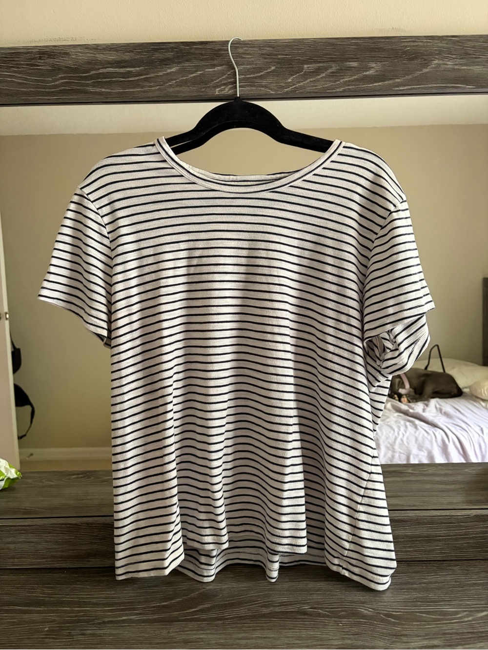 White & Black Striped Shirt
